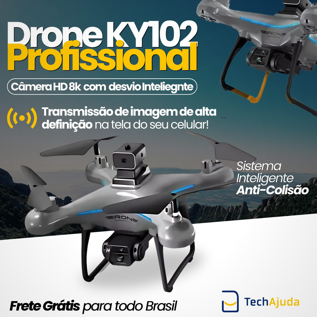 Drone Profissional Xiaomi com Câmera HD 8K - Drone Xiaomi KY102 + Brinde Exclusivo