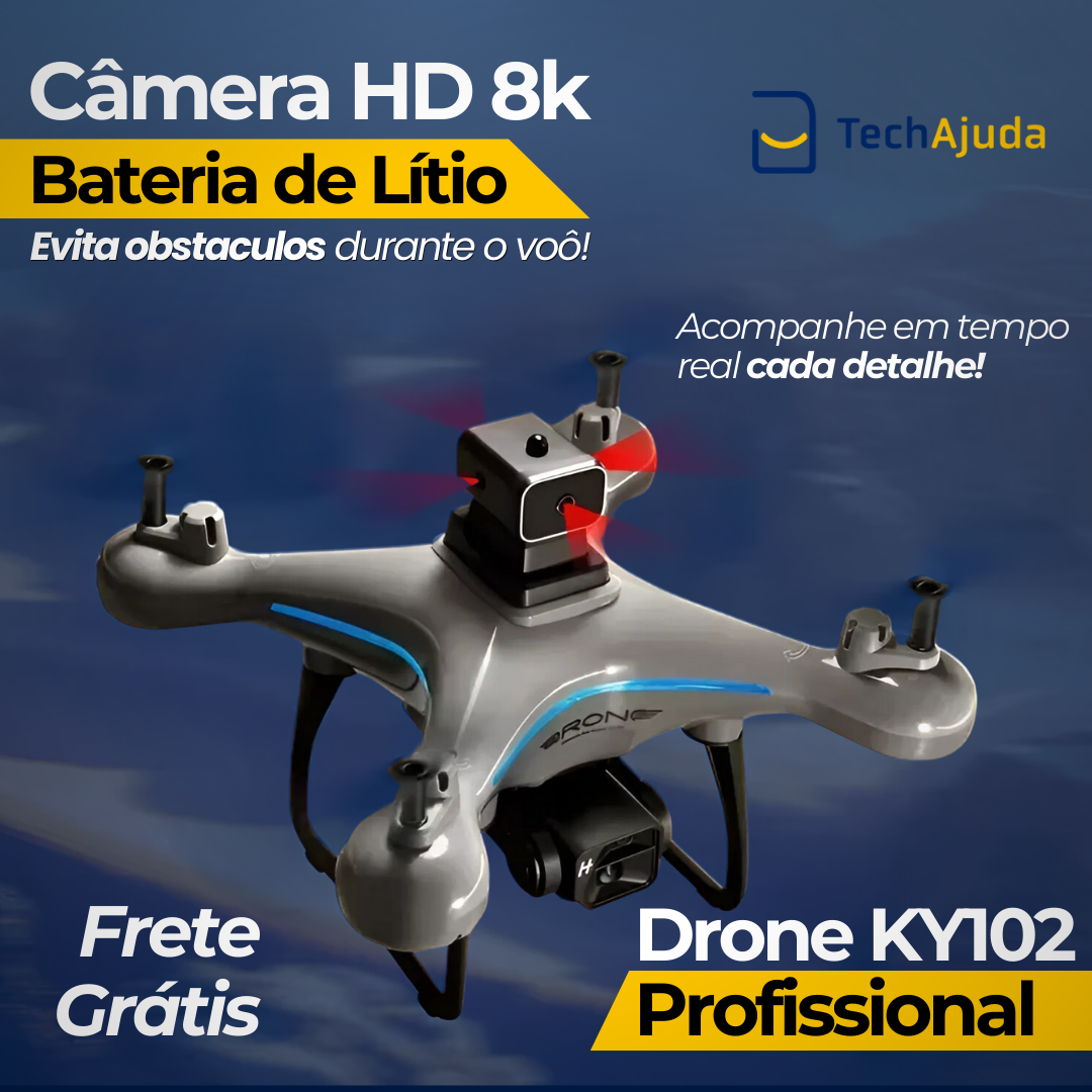 Drone Profissional Xiaomi com Câmera HD 8K - Drone Xiaomi KY102 + Brinde Exclusivo