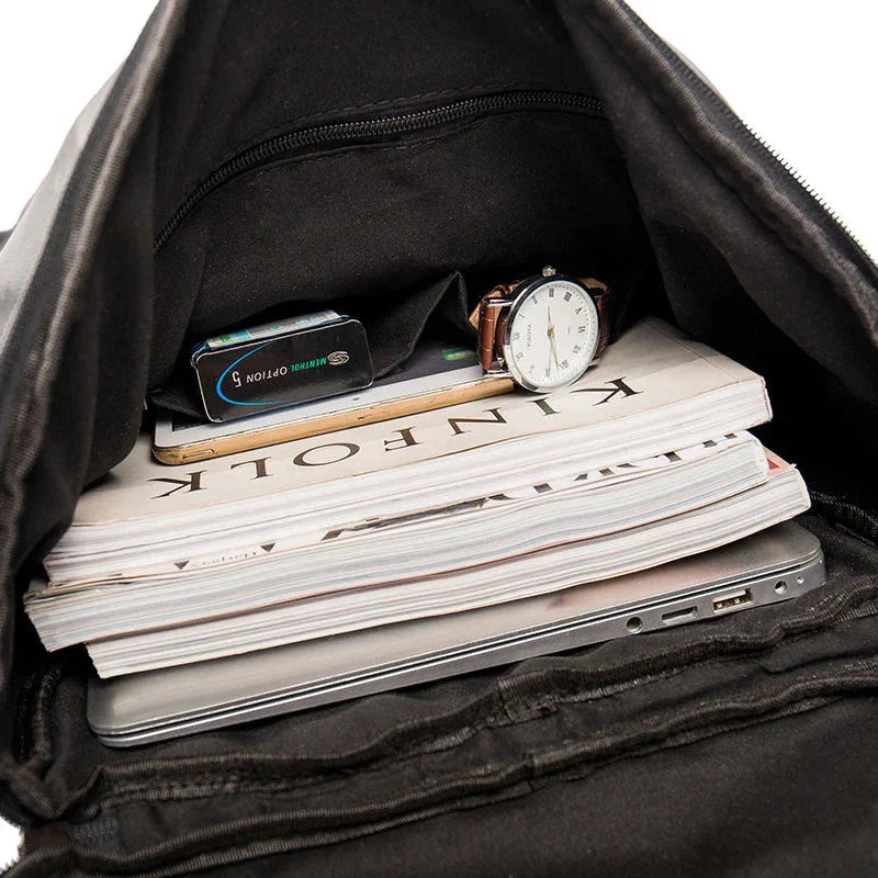 Mochila de Couro Masculina Brainly
