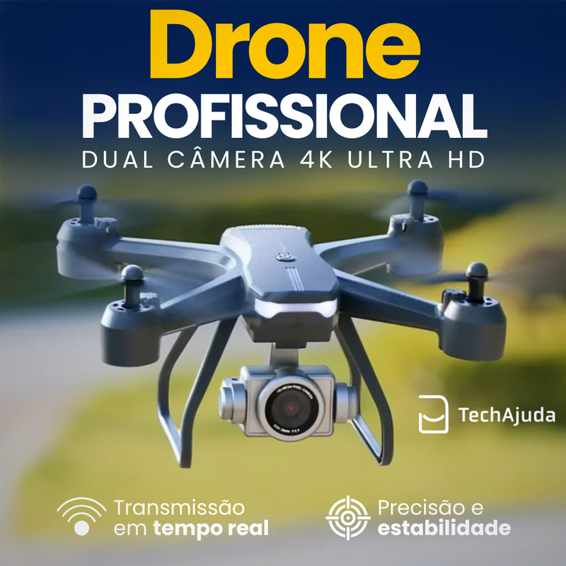 Drone Profissional com Câmera HD 4K - Drone Hezz V14 + Brinde Exclusivo