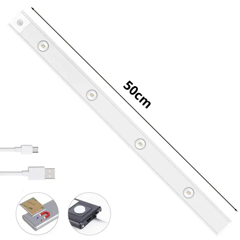 Lâmpada de 50cm LED Magnética com Sensor de Movimento USB da cor branca