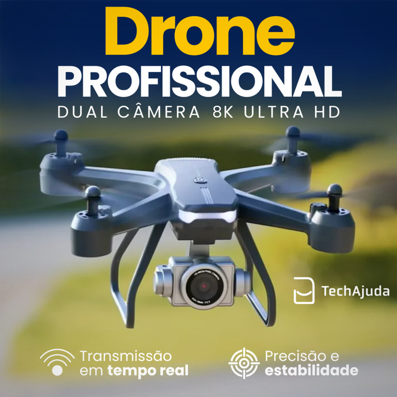 Drone Profissional com Câmera HD 8K - Drone Hezz V14 + Brinde Exclusivo