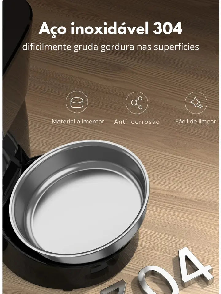 Alimentador Automático para Pets 2L Rojeco de aço inoxidável 304