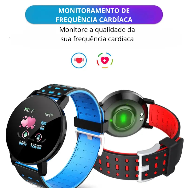 Smartwatch à Prova D'água com monitoramento de frequência cardíaca