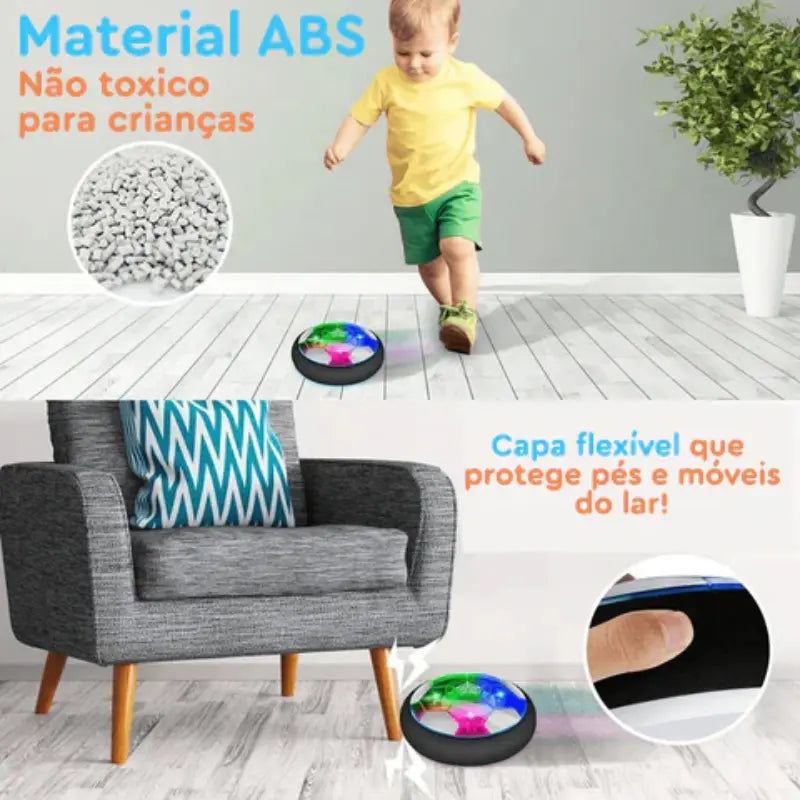 Bola de Futebol Flutuante Com LED Brinquedo Infantil - FlutuBol