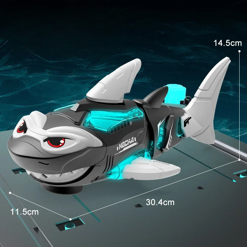 Brinquedo Automático Tubarão Musical SingShark cinza