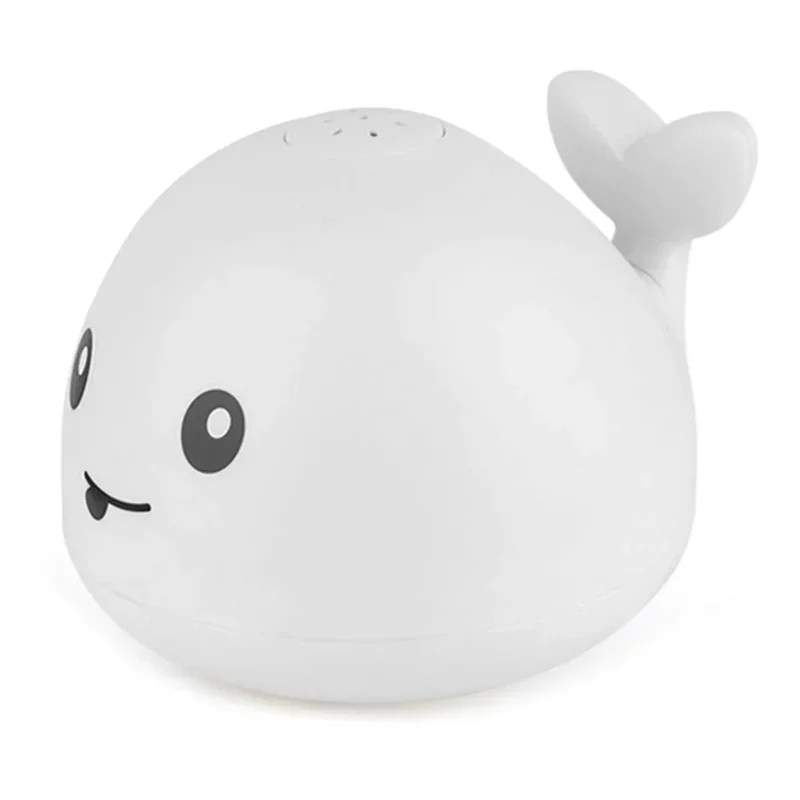 Brinquedo Banho Interativo Para Bebê Luzes e Jatos D'água Baby Whale cro branco