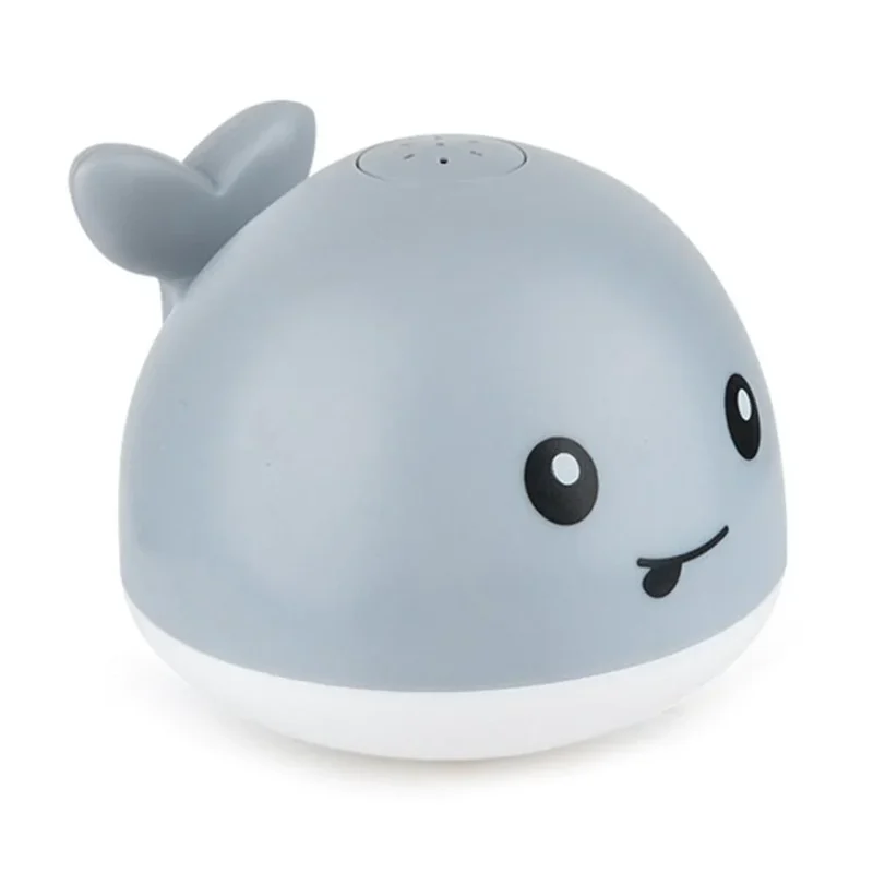 Brinquedo Banho Interativo Para Bebê Luzes e Jatos D'água Baby Whale cor cinza