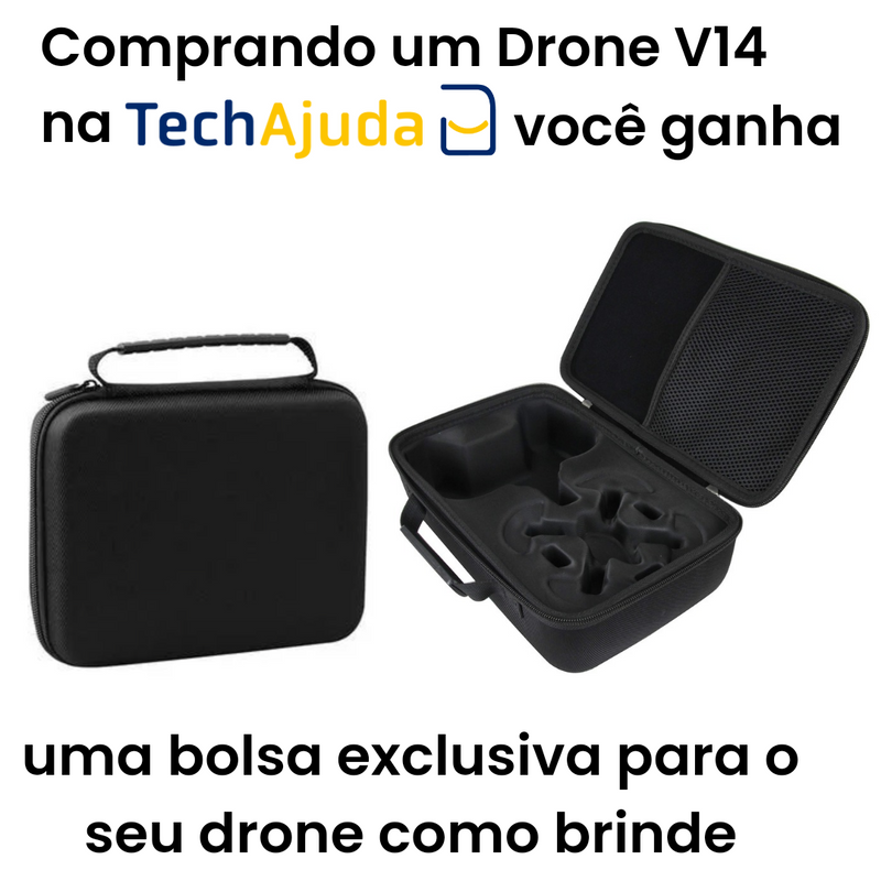 Drone Profissional com Câmera HD 4K - Drone Hezz V14 + Brinde Exclusivo