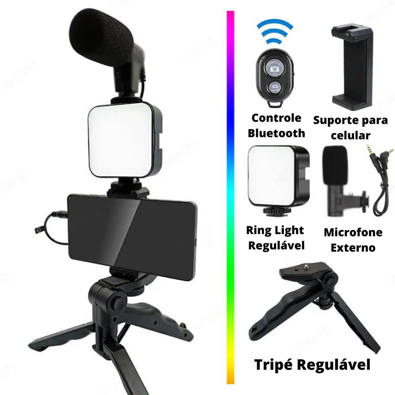 Kit Para Gravar Videos com Celular - Record Pro©