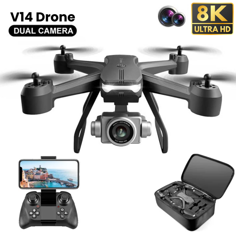 Drone Profissional com Câmera HD 8K - Drone Hezz V14 + Brinde Exclusivo