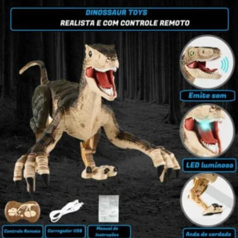 Dinossauro de Controle Remoto - Velociraptor