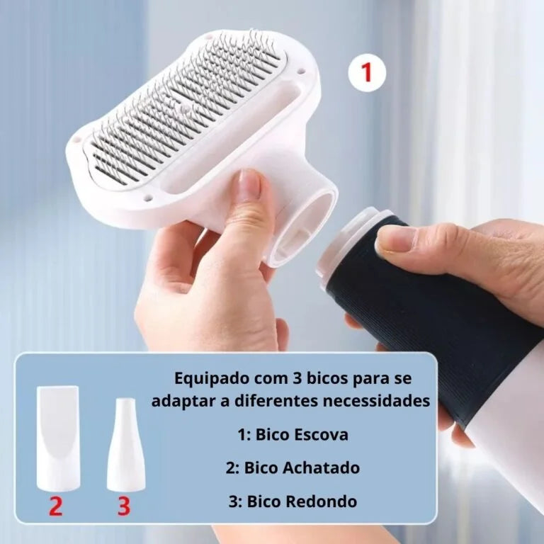 Escova Secadora Pet Banho e Tosa 2 em 1 - Fast Dry