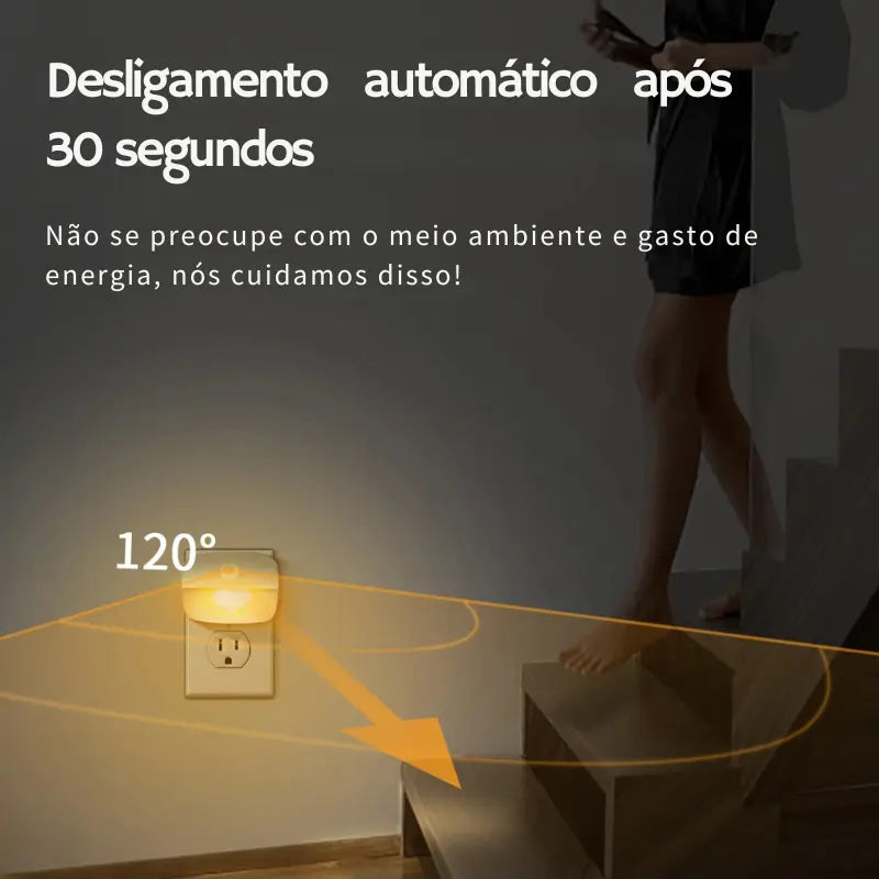 Lâmpada com Sensor de Presença Noturno Bivolt - Iluminação Inteligente