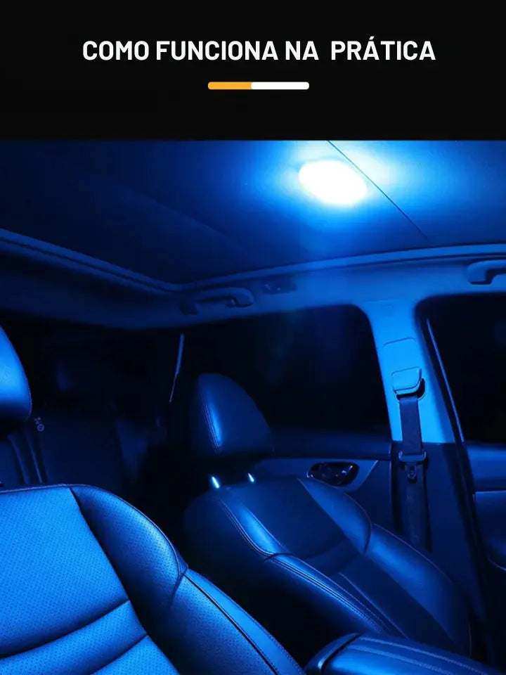 Led Interior Para Carro Magnético