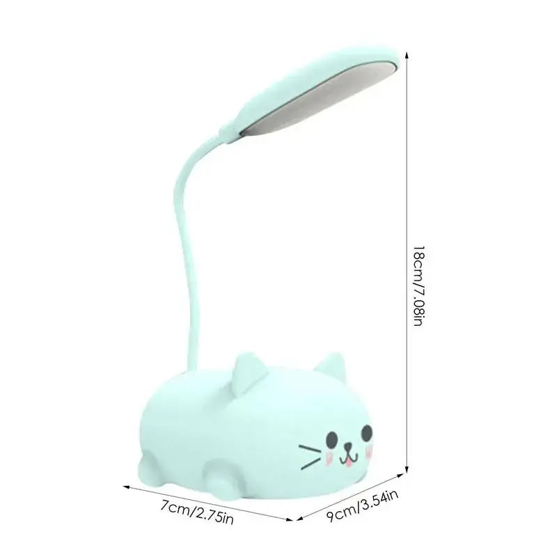 dimensões da Luminária Abajur De Mesa Led Usb Portátil Mini Gato