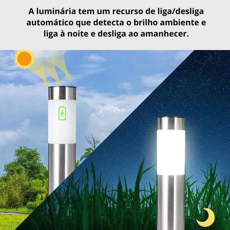 Luminária LED Solar Externa À Prova D'água GardenShine com recurso de liga/desliga