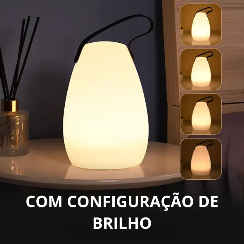 Luminária Portátil Sem Fio Recarregável Ecológica ForestLight com 4 níveis de brilho