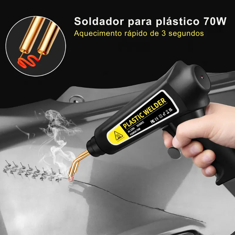 Pistola de Solda Plástica 70w Plástico Para-Choque - Reparo Soldador