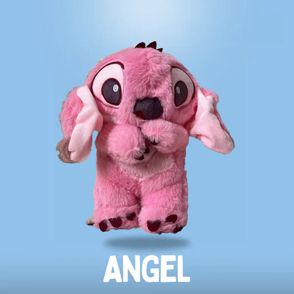 urso de pelucia stitch rosa angel