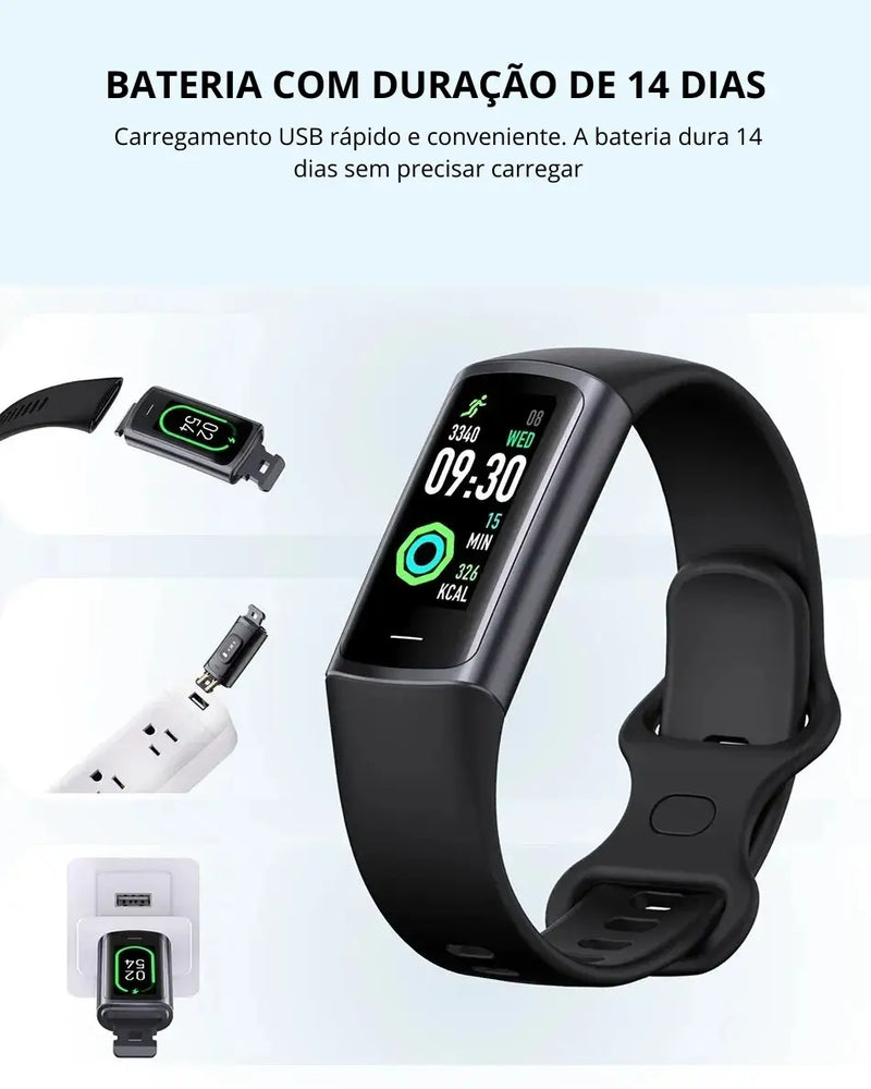 Smartwatch À Prova D'água - Lige com bateria com duração de 14 dias