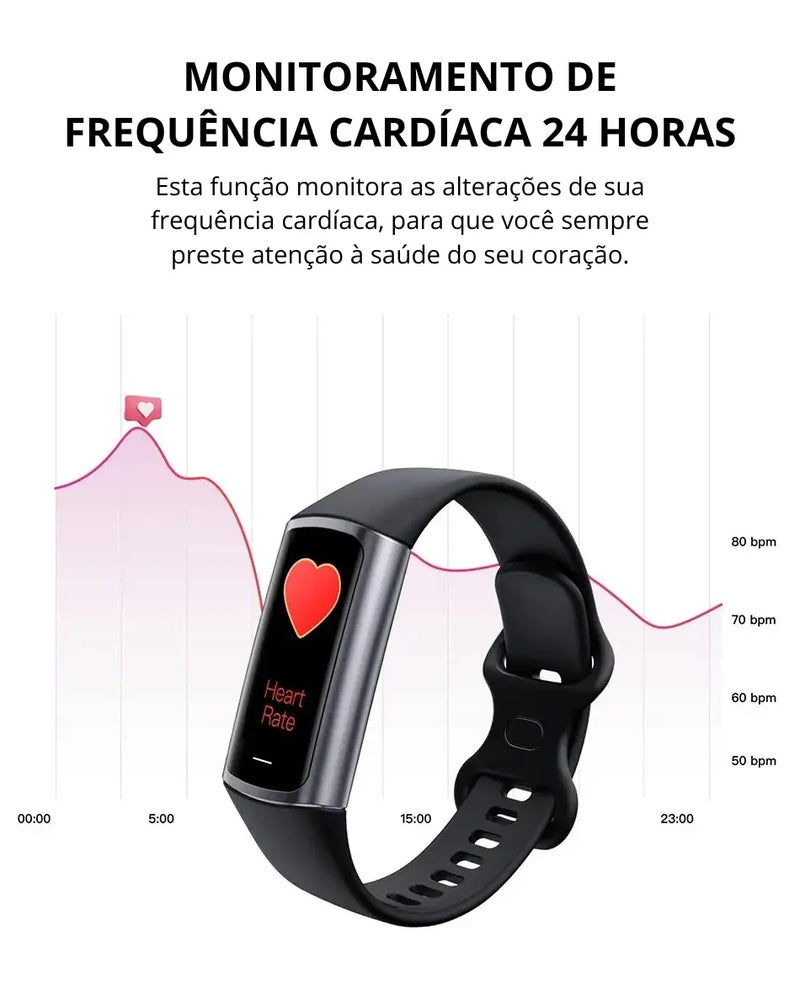 Smartwatch À Prova D'água - Lige com monitoramento de frequência cardíaca 24 horas