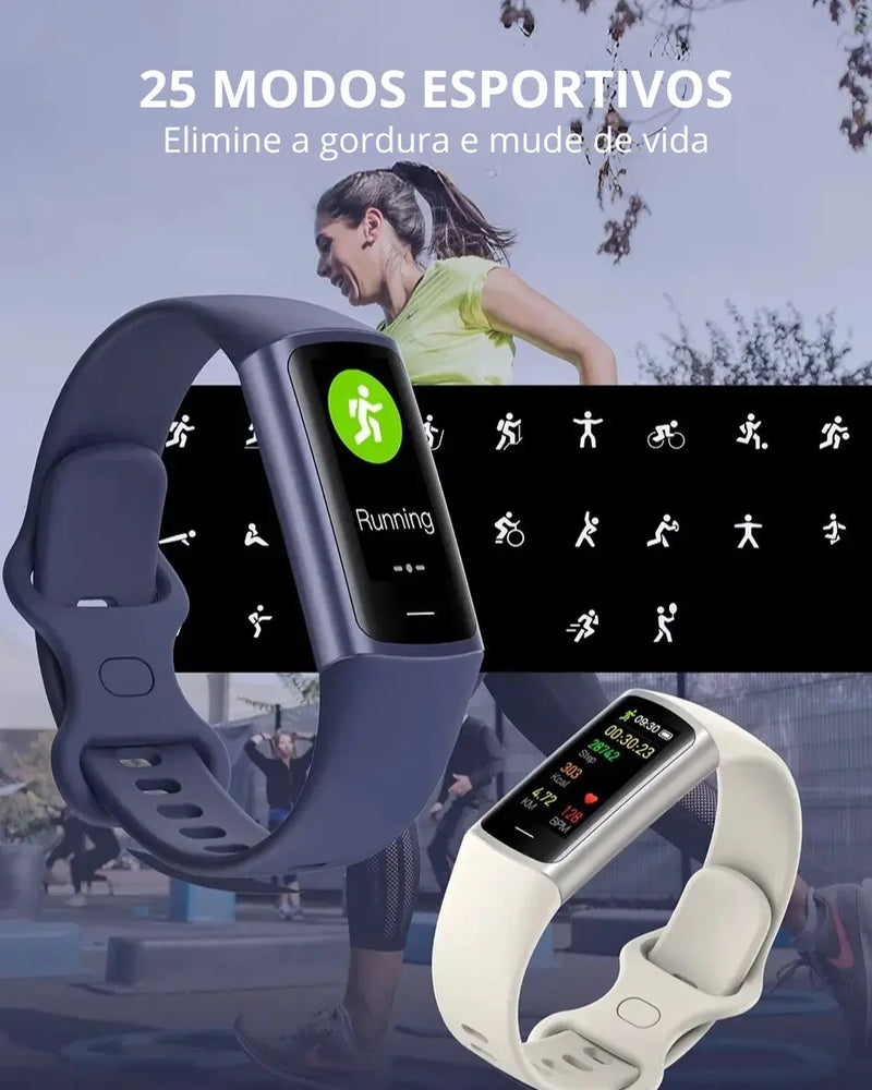 Smartwatch  À Prova D'água - Lige com 25 modos esportivos