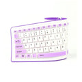 Teclado Portátil Dobrável de Silicone Impermeável roxo