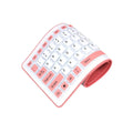 Teclado Portátil Dobrável de Silicone Impermeável rosa