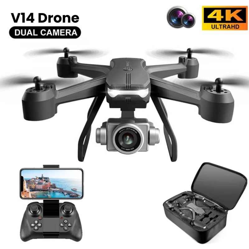 Drone Profissional com Câmera HD 4K - Drone Hezz V14 + Brinde Exclusivo