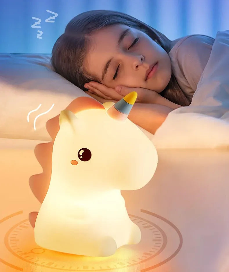 Luminária LED de Unicórnio - Luminária Infantil de Unicórnio