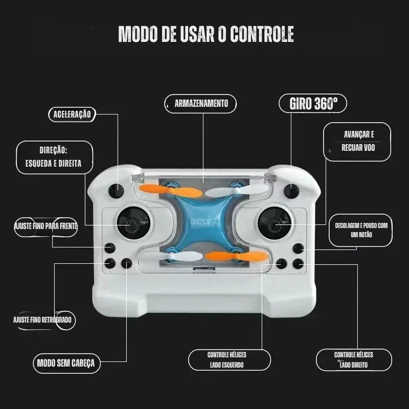 Mini Drone Infantil de Brinquedo - DR09