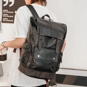 Mochila de Couro Masculina Brainly