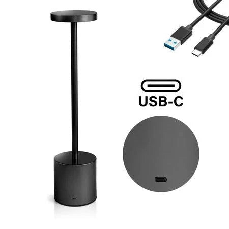 Luminária de Mesa Sem Fio | Bateria Recarregável e Iluminação Ajustável
