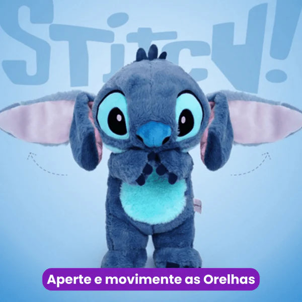 stitch de pelúcia que move as orelhas